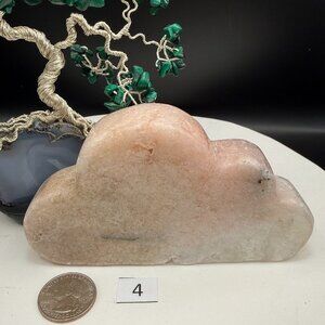 Pink Amethyst Green Jasper Cloud Carving, 422g Druzy Crystal for Heart Chakra 4